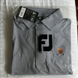 Brand new navy stripes foot joy golf shirt